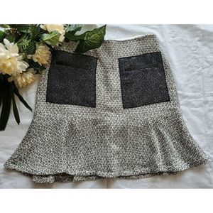 NWT Ann Taylor Skirt SZ 2 White Peplum Short Business Career